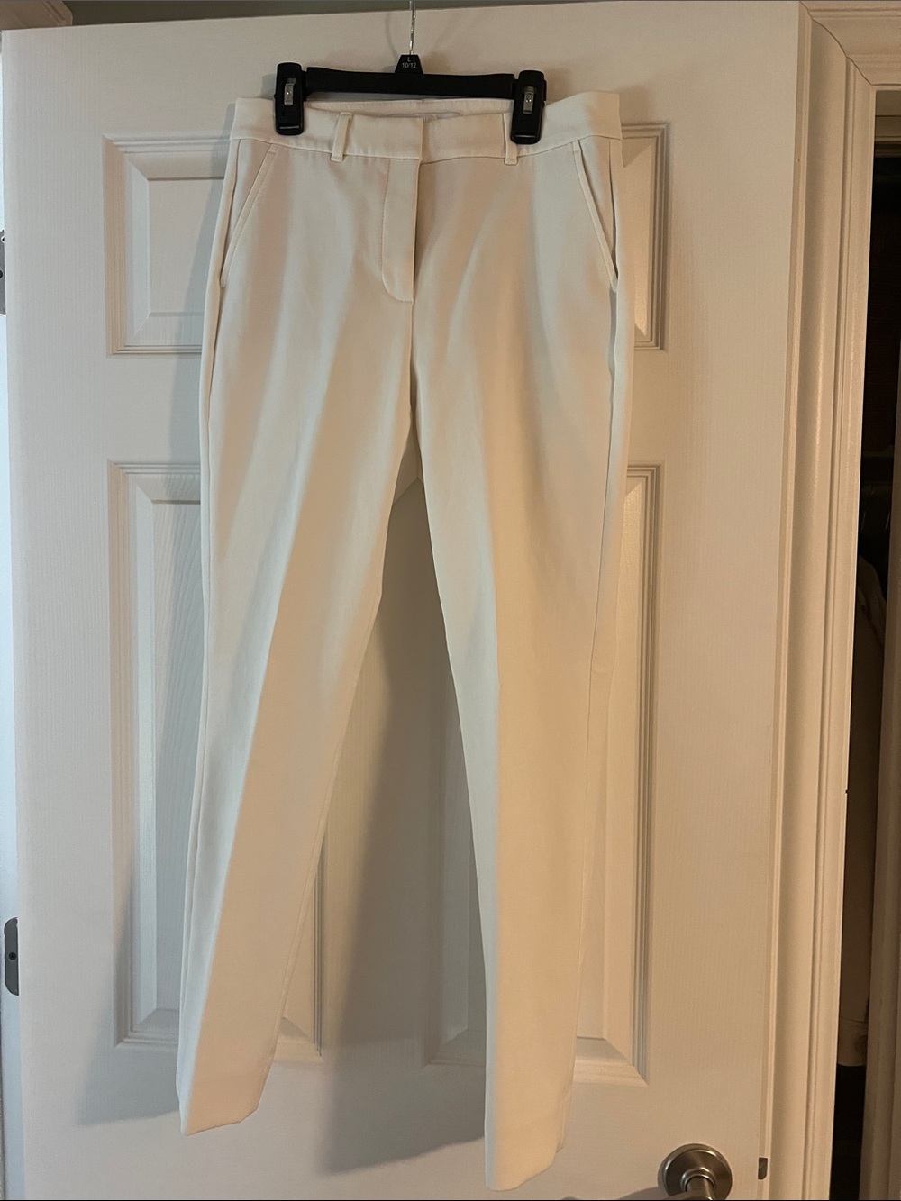White House Black Market Ivory Straight-Leg Dress Pants